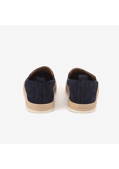 Kemal Tanca Andrea Giovanni Erkek Kauçuk Taban Süet Perfore Casual Loafer 5187 Lacivert