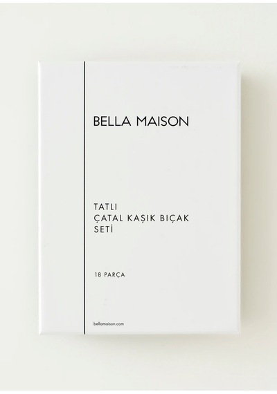 Bella Maison Roma 18 Parça Tatlı Çatal Kaşık Bıçak Seti Silver