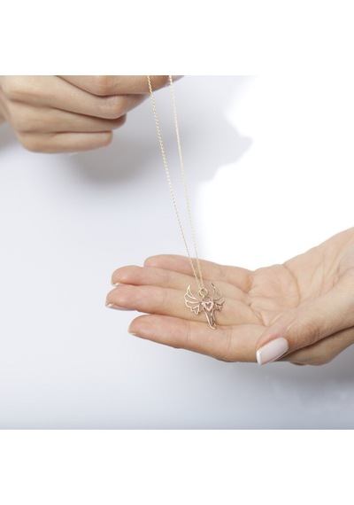 Ariş Pırlantalı Sevgi Meleği Cebrail Kolye
