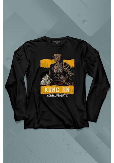 Mortal Kombat X Kung Jin Uzun Kollu Tişört Baskılı T-shirt 001