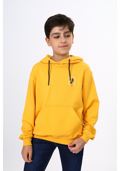 Toontoy Kids Toontoy Erkek Çocuk Baskılı Sweatshirt Hardal