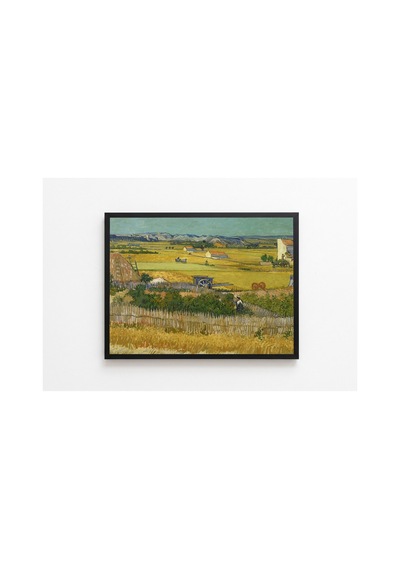 Van Gogh La Crau'da Hasat Çerçevesiz Poster 30x42 Cm A3 Tablo Duvar Dekoru Mat Fotoğraf Kağıdı