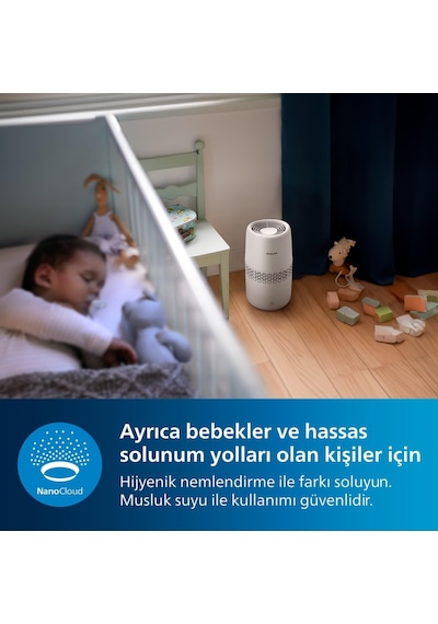 Philips Nemlendirici 2000 Serisi, Hijyenik Nemlendirme,%99,97 Dah