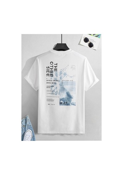 Tarzsokak Sırt Baskılı Oversize Salaş Unisex-t-shirt Beyaz