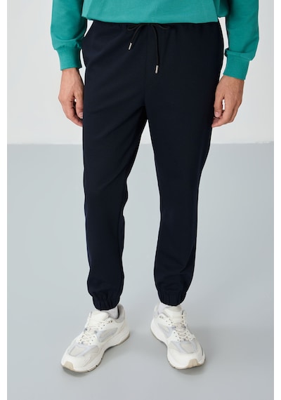 Tommy Life Lacivert Yüzeyi Dokulu Standart Fit Erkek Eşofman Alt - 82156 Lacivert