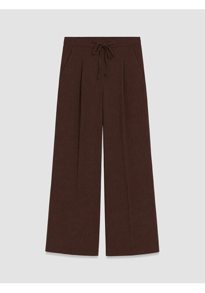 Lcwaıkıkı Classic Kahverengi Beli Bağcıklı Pileli Kadın Kumaş Pantolon