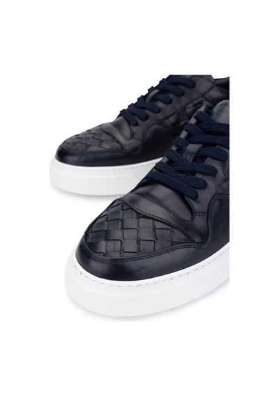 Tamer Tanca Erkek Hakiki Deri Lacivert Sneakers & Spor Ayakkabı 04 268 Erk Ayk Y25 Lacı Alk/orgu Lacivert