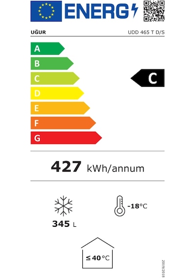 Uğur UDD 465 T D/S 345 LT Sandık Tipi Derin Dondurucu
