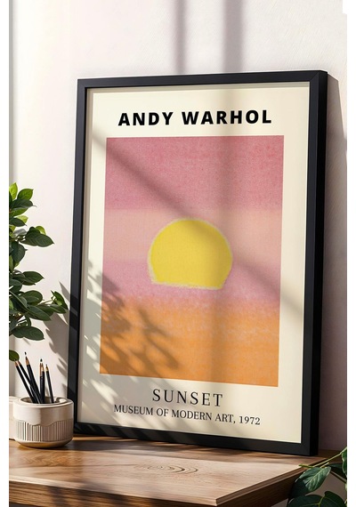 Andy Warhol Sunset Çerçeveli Tablo - Eklektik Tarz Duvar Dekoru