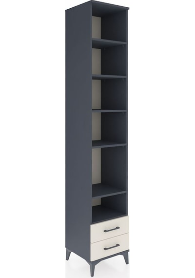 Hyperion Dolap 6 Raflı 2 Çekmeceli 44x44x243 Antrasit-aytaşı Antrasit