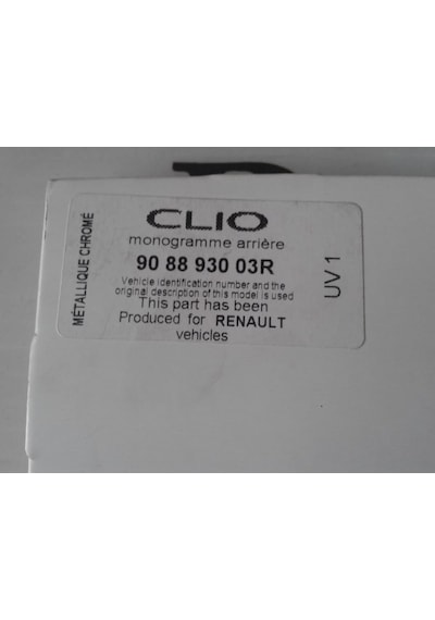 Renault Clio 4 Arka Bagaj Kapak Yazisi 908893003R - 908890688R 165717910