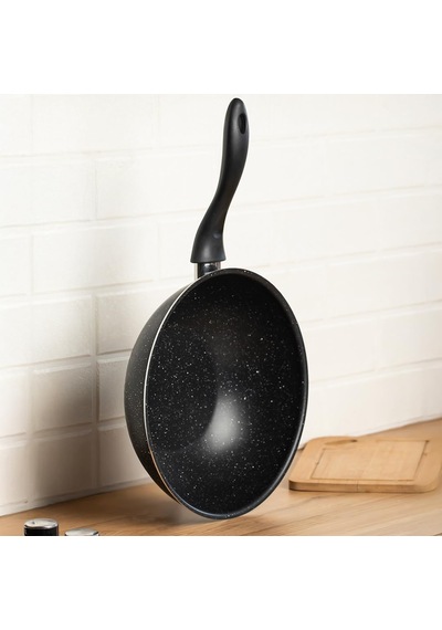 579.0111 Granit Wok Tava 26cm Siyah Çok Renkli