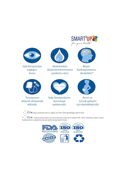 Smart Up Dha + Omega Şurup 200 ML