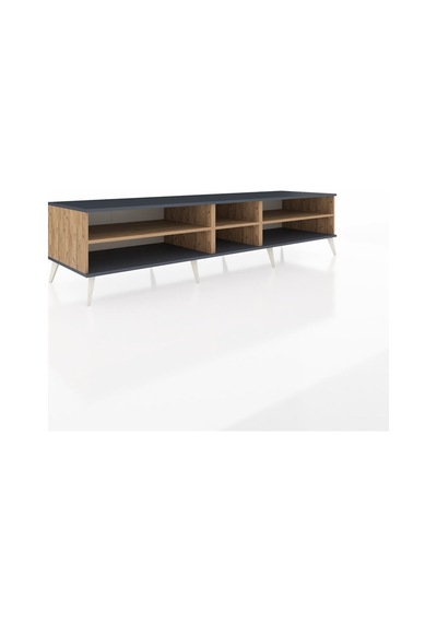 Kronos Tv Ünitesi 3 Raflı 220x59x51 Çam-antrasit/çam Antrasıt/atlas Çam - Atlas Çam