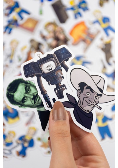 Baprile Fallout Mega Perks & More Sticker Paketi 71 Parça Kaliteli Su Geçirmez Etiket Seti Çok Renkli