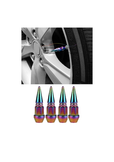 Alüminyum Sivri Sibop Kapağı 4'lü Bukalemun Colormatic Sibob Kapağı 45mm