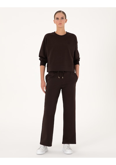 Pierre Cardin Kadın Kahverengi Sweatshirt 50314963-vr029 Kahverengi