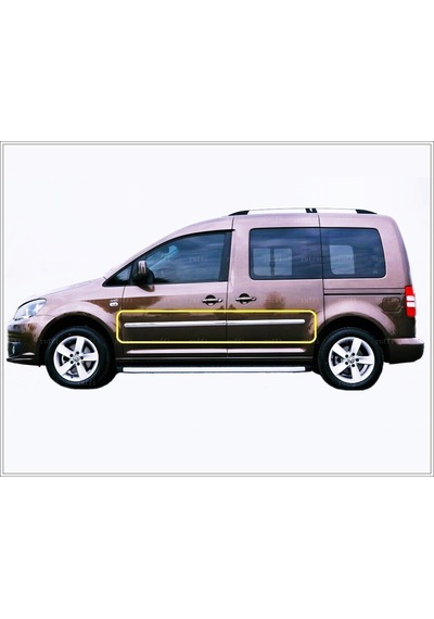 Vw Caddy Maxı Krom Yan Kapı Çıtası 4 Kapı 2007-2015 P.çelik