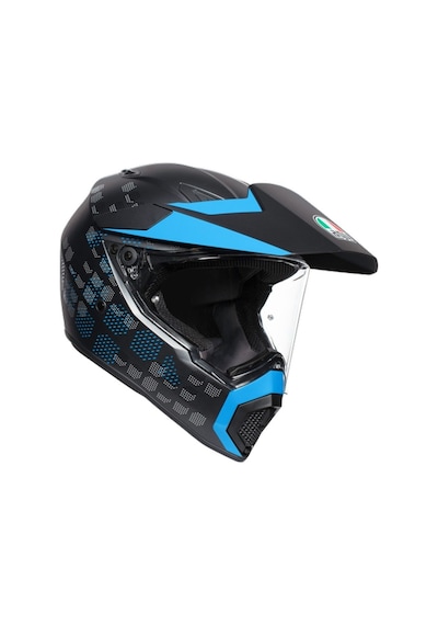 Agv Ax-9 Kask Antartica Matt Black Cyan