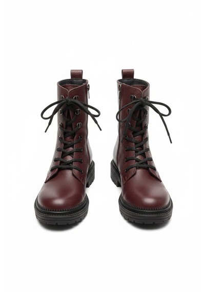 Laura Shoes Laura Kadın Hakiki Deri Postal Elya Bordo Bordo