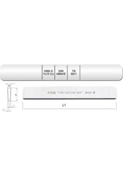 Evar Hsse-co10 Dın4964/e T.kal.3/4"x3/16"x6"