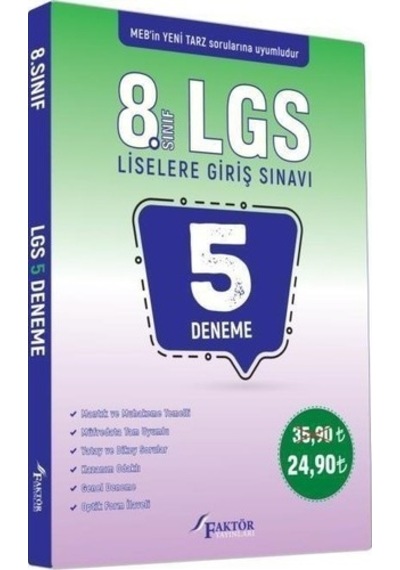 Faktör 8. Sınıf LGS 5 Deneme