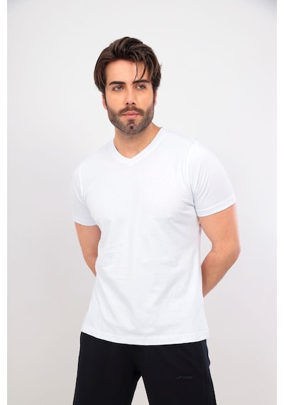 Fore Sport Erkek V Yaka T-shirt Beyaz