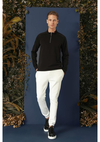 Efor Swt 012 Swea Slim Fit Siyah Spor 47 - Sweatshırt Siyah