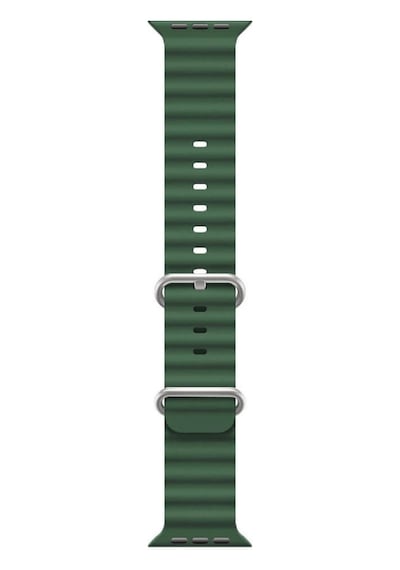 Apple Uyumlu Watch 1 2 3 4 5 6 7 8 Se Ultra 38/40/41mm Ocean Loop Tokalı Kayış Kordon - Koyu Yeşil
