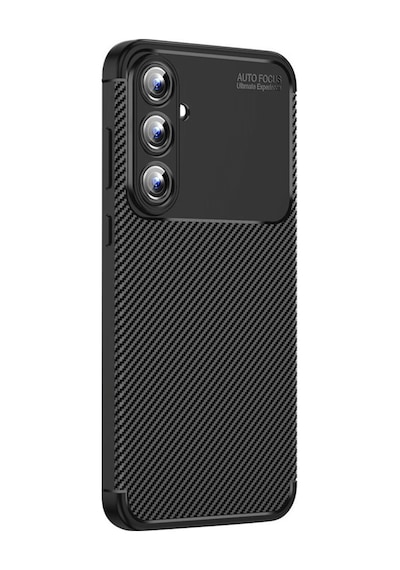 Samsung Galaxy Uyumlu A36 Kılıf Focus Carbon Silikon Kapak Siyah