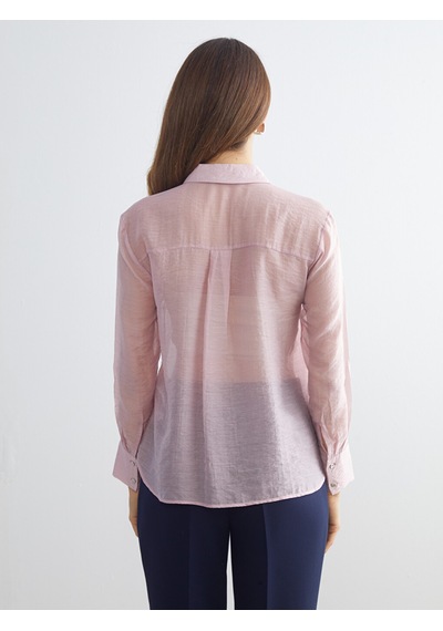Lcwaıkıkı Classic Pembe Oversize Kadın Gömlek