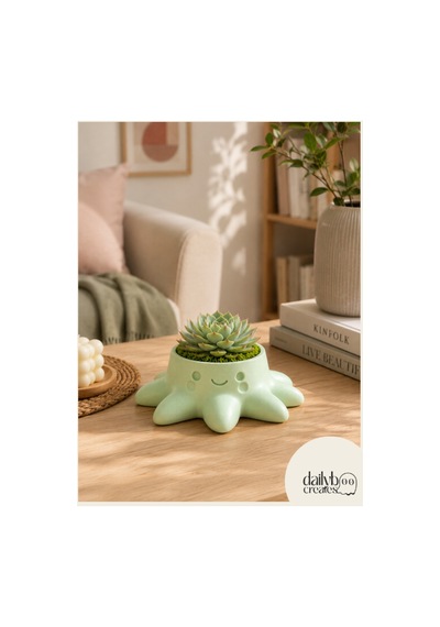 Dekoratif Ahtapot Saksı-bitki,çiçek,kaktüs Ve Sukulent Saksısı-modern Tarz Saksı