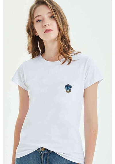 Hp Ravenclaw Amblem Baskılı Beyaz Kadın Tshirt