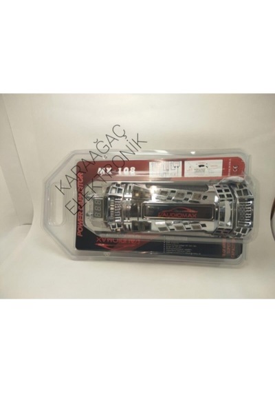 Audiomax Mx 108 Power Capasıtor, 8 Farad Led Ekranlı Remoteli Power Kapasitör