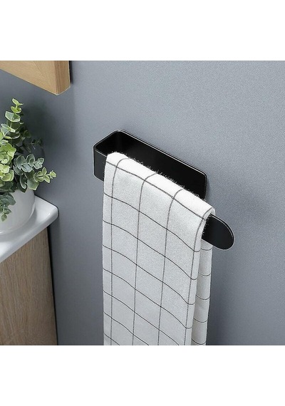 Siyah Banyo Havlu Askısı, Mutfak Havlu Askısı Delmesiz 21,5 5 4,5 Cm Diğer