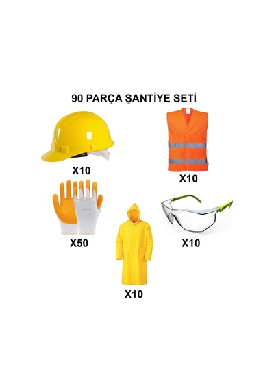 90 Parça Şantiye Eldiven Seti İle Güvenli Çalışma Fırsatı
