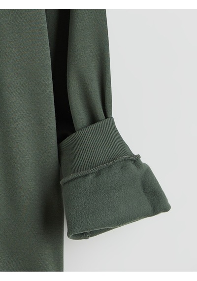 Lcw Vision Yeşil Bisiklet Yaka Baskılı Erkek Sweatshirt
