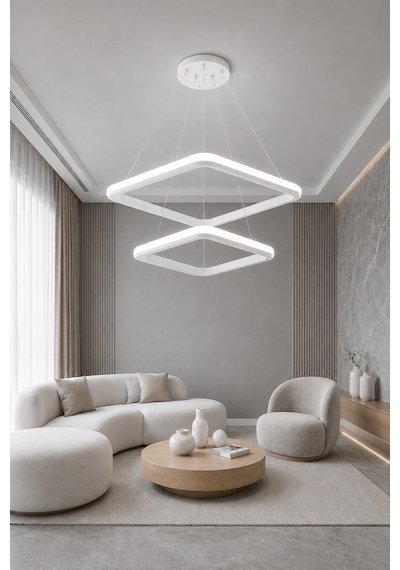 Melo 2'li Led Sarkıt Avize Beyaz Işık