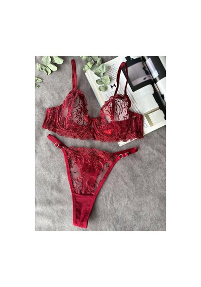 Valunor Glam Bordo Kadın İç Çamaşırı Takımı Askılı Dantelli Çiçekli Balenli Sütyen Takımı Tanga Ve Bralet Bordo - 844047374 Bordo Valunor Glam Bordo Kadın İç Çamaşırı Takımı Askılı Dantelli Çiçekli Balenli Sütyen Takımı Tanga Ve Bralet Bordo - 844047374 Bordo