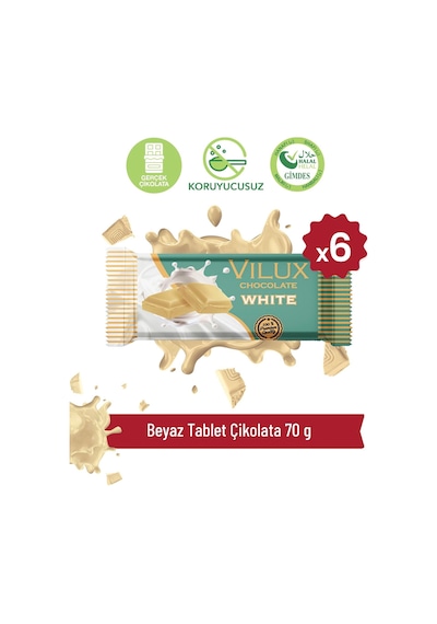 Milat Beyaz Tablet Çikolata 6 70 G