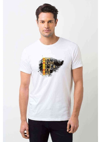 Grind Get Ready It'S A New Baskılı Beyaz Erkek Tshirt