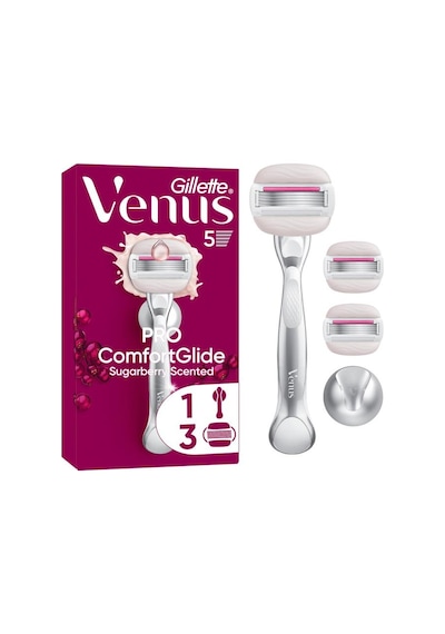 Gillette Venus Pro Comfortglide Sugarberry Kokulu Kadın Tıraş Makinesi, Olay Nemlendirici