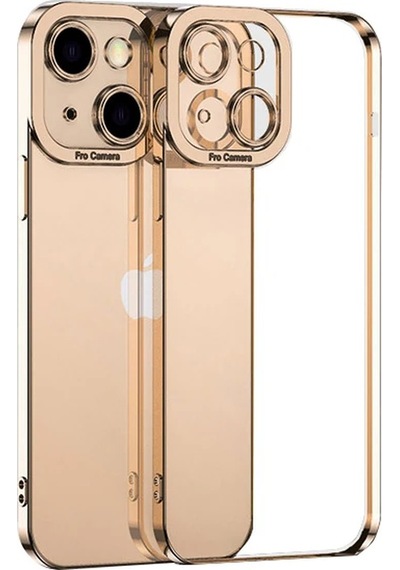 Ally Fashion Series İphone 13 6.1inç Kılıf Renkli Kenar Lazer Çerçeveli Silikon Kılıf- 5775