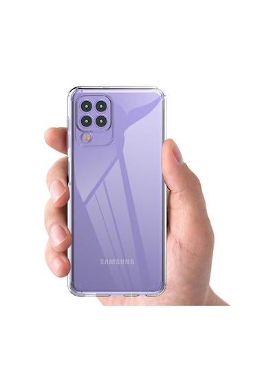 Galaxy A22 4G Kılıf Zore Coss Şeffaf Sert Silikon Kılıf