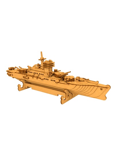 The Cruiser Warship Ahşap Maket Seti Dıy Savaş Gemisi Koleksiyoner Modeli 123 Parça