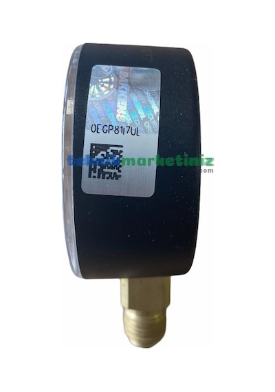 63MM -760/0 MMhg ALTtan Çıkışlı G1/4" Kurutip VakuMMetre Pakkens