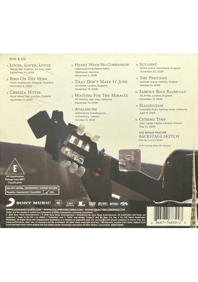 Plak Değildir Cd Dir Cd Leonar Cohen Songs From The Road Dvd +