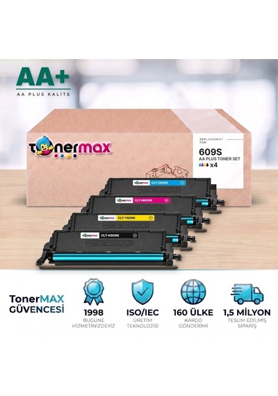 Samsung Clt-609s Cmyk Uyumlu Toner Seti Aa Plus / Clp-770 / Clp-775 / Clt-k609s / Clt-c609s / Clt-m609s / Clt-y609s