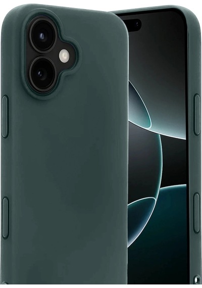 Apple Uyumlu iPhone 17 First Silikon Koyu Yeşil