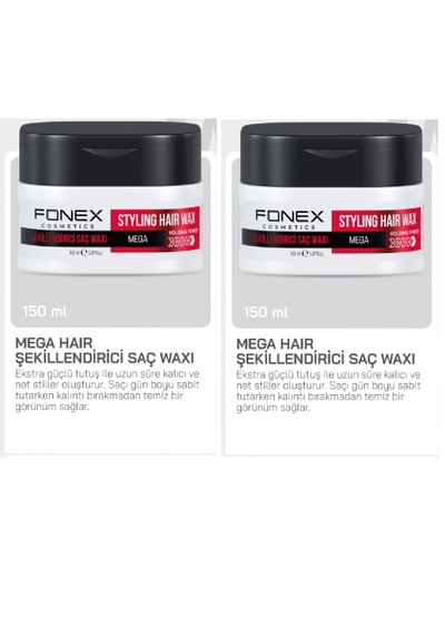 Fonex Wax Mega Fix Wax 150 Ml X 2 Adet